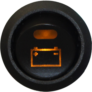 Brytare, 12V, Batteri, belyst symbol